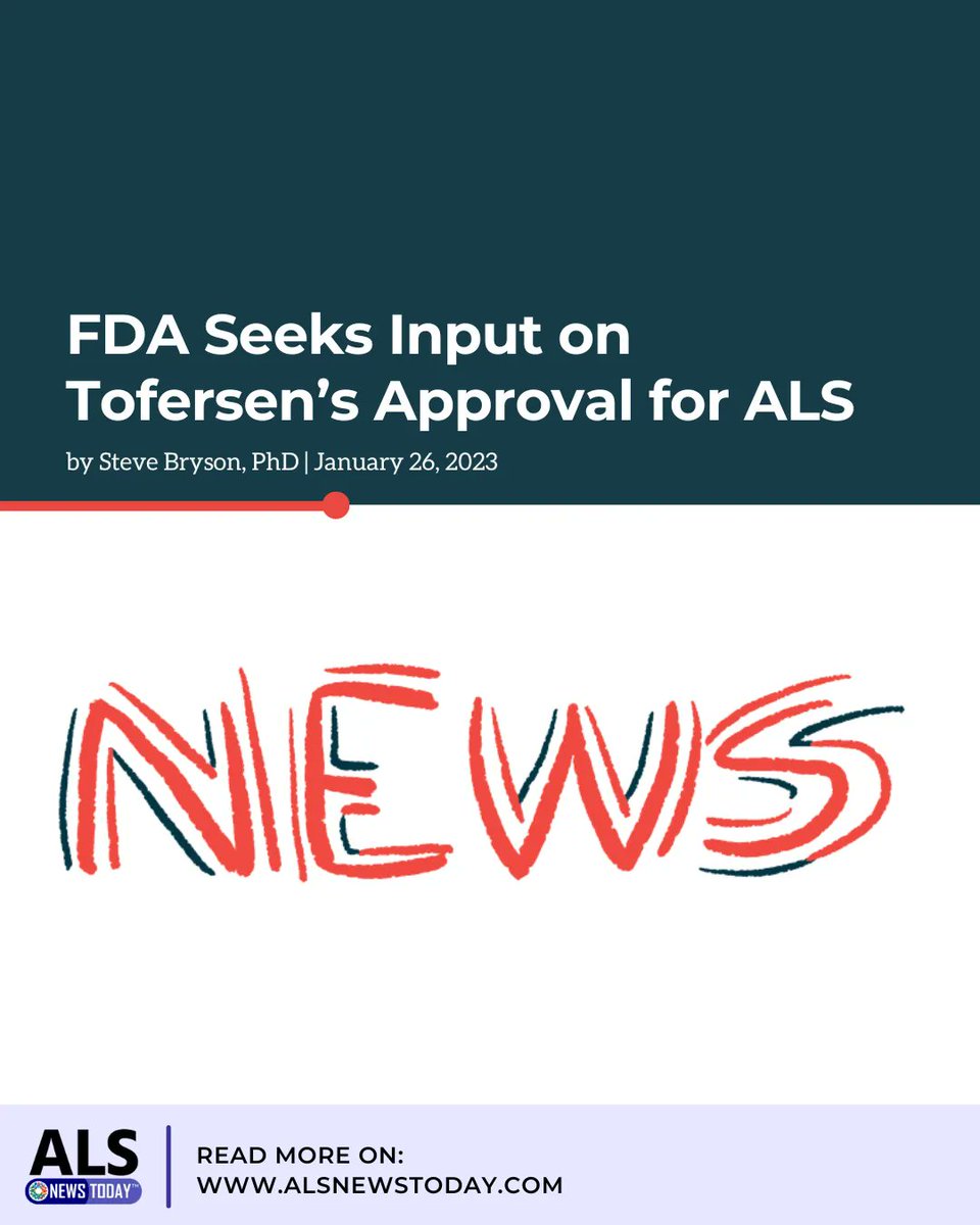 The U.S. FDA will hold a public meeting in March for advice regarding approval of the investigational therapy tofersen for the treatment of ALS caused by SOD1 gene mutations. buff.ly/3kRyckw

#ALS #ALSNewsToday #amyotrophiclateralsclerosis #livingwithALS #ALScommunity