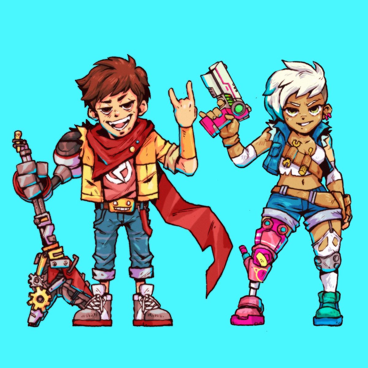 DeddoBuranchi's tweet photo. #Chai and #Peppermint 

#xboxgamepass #xbox #hifirushgame #hifirush #fanart #videogamefanart #cuteart https://t.co/wjnrOibvom