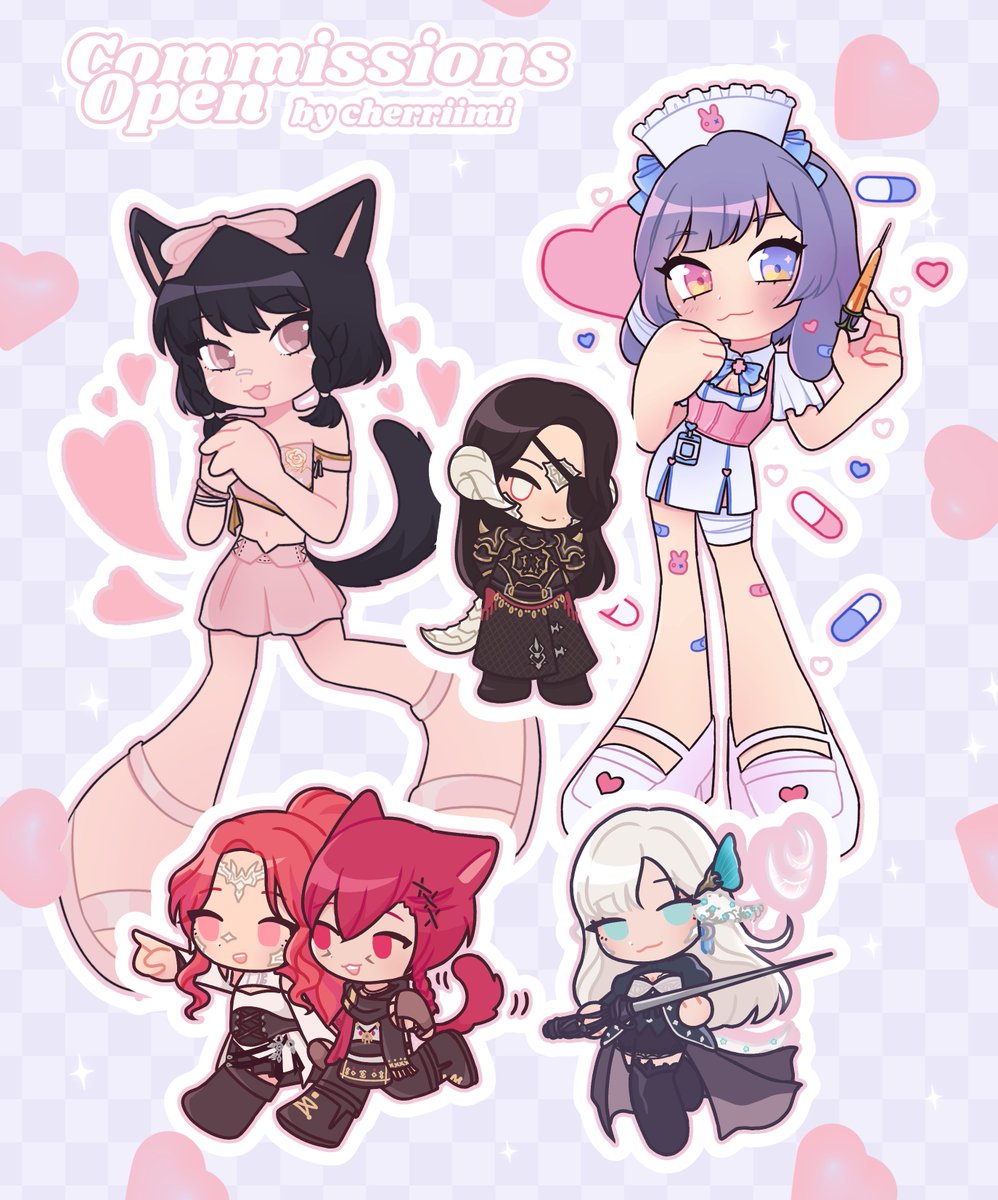 「[ RTs appreciated! ]c0mmissions open for」|𝙖𝙧𝙞𝙨𝙖 🐱🍒 cf16 G27-28のイラスト