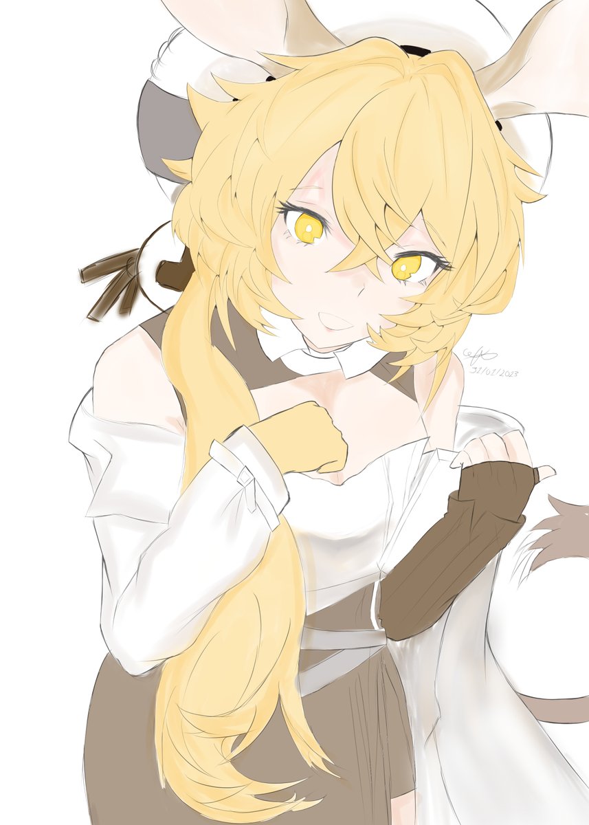 watarillust's tweet photo. #Arknights #アークナイツ Yeah not too proud on this, first time using CSP so I'm still...getting the hang of everything 😂 https://t.co/b6OSH8oKLO