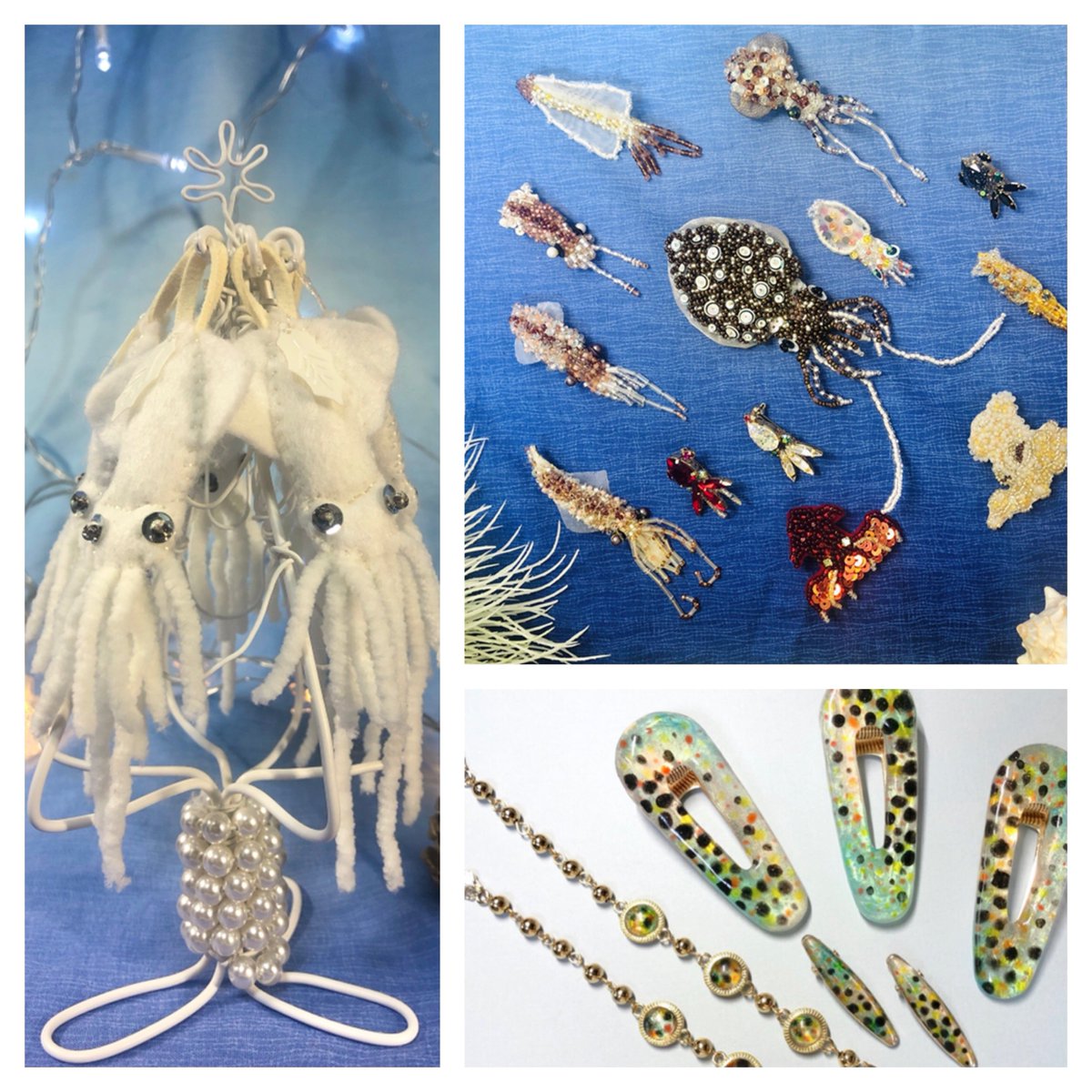gauchocho's tweet image. 愉快でお洒落な海洋生物等のアクセサリーを製作中。イカ推し。

卯年に #ウサギコウイカ の羽子板。
発見例の少ないイカですが目の所にピョコンと耳のような突起があります。
これを兎と名付けるなんて可愛い💕🦑

今年もイカ共々宜しくお願いします🦑

@Lupopo_cafe 様感謝💕
#イカ好き
#日本いか連合
