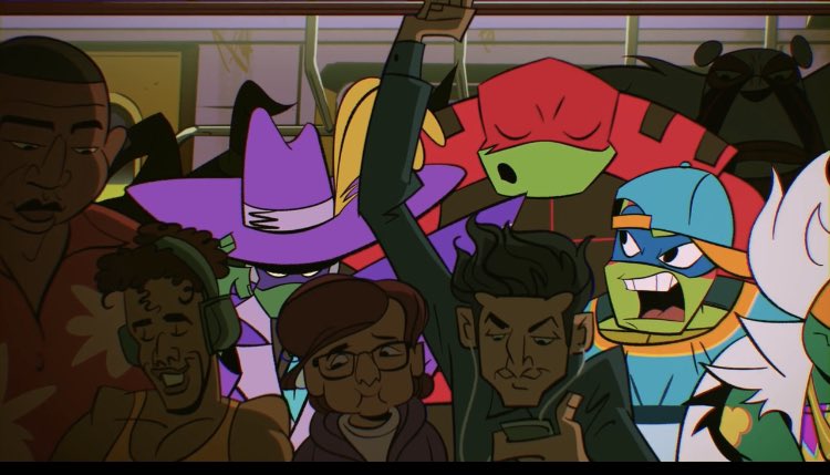 jinx_rise's tweet photo. So nobody else noticed the rottmnt animators put the voice actors into the show as an easter egg https://t.co/H71oNlWKkL