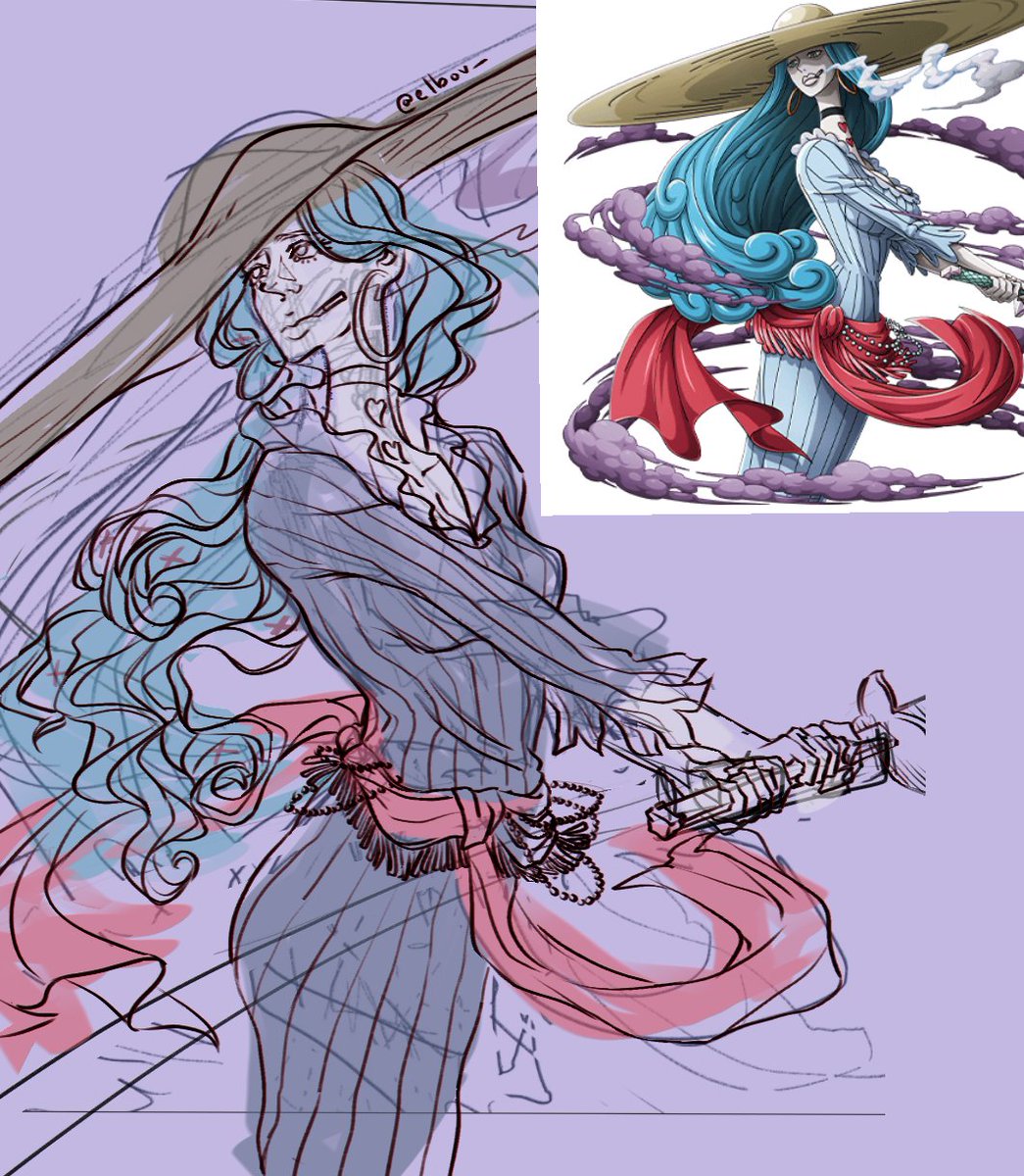 elbov_'s tweet photo. Treasure cruise redraws with charlotte amande from the bigmom pirates #ONEPIECE https://t.co/7kMIapOjVp