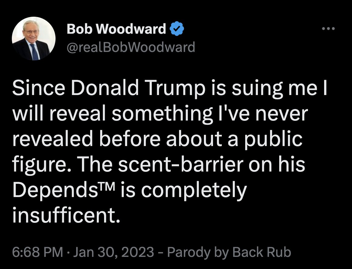 Bob Woodward taking the 🥊s off