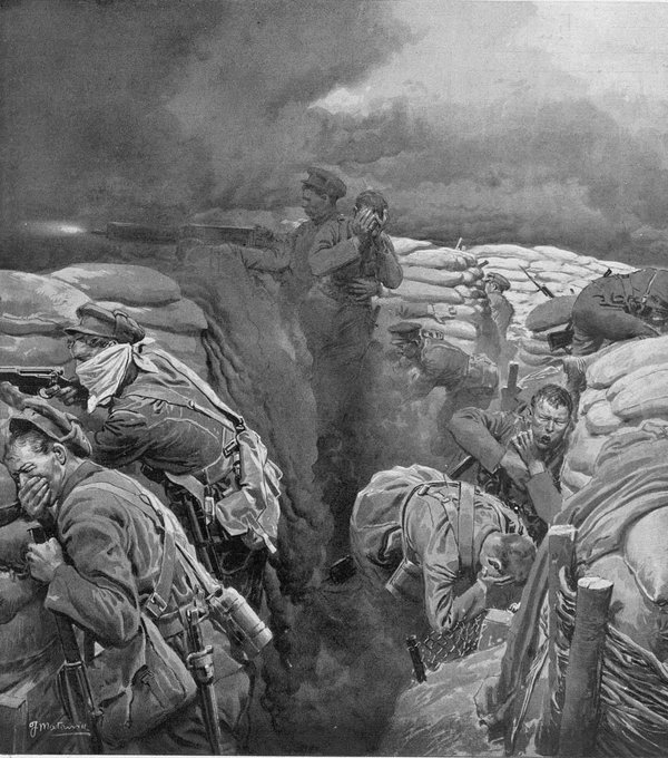 May 29 1915 #OnThisDay on Sphere - How the green devil gas came rolling across the battleground. Describing the first #WMD on the western front in #WWI 