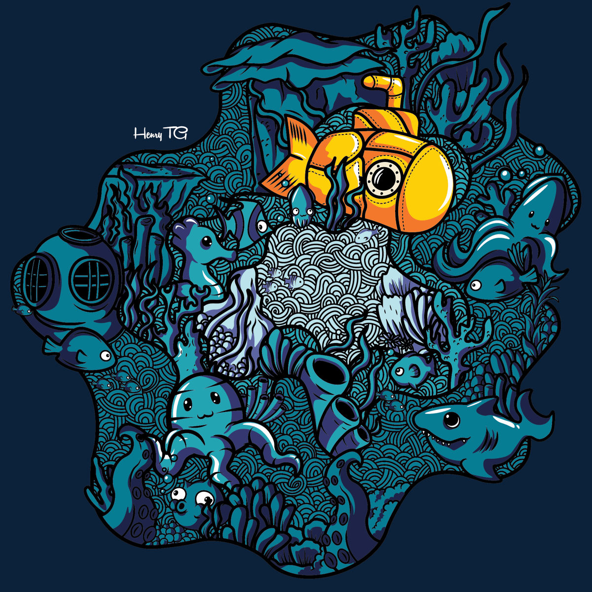 Here's a sneak peek of the next release from Art House. Deep Water in five colourways by <a href="/HenryTG6/">HenryTG</a>. Releasing soon on <a href="/auction_house_/">Auction House</a>.