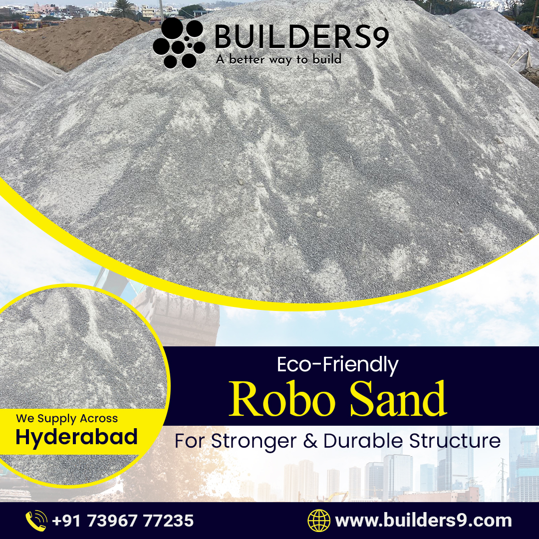 Builders9Online's tweet image. Robo sand is a byproduct of aggregates. Due to its rough texture, robo-sand provides compressive strength, durability and better bonding. Get top-quality robo-sand from Builders9 ✨🤝

Order online: builders9.com/product-catego…
Call: +91 73967 77235

#builders9 #robosand #Msand