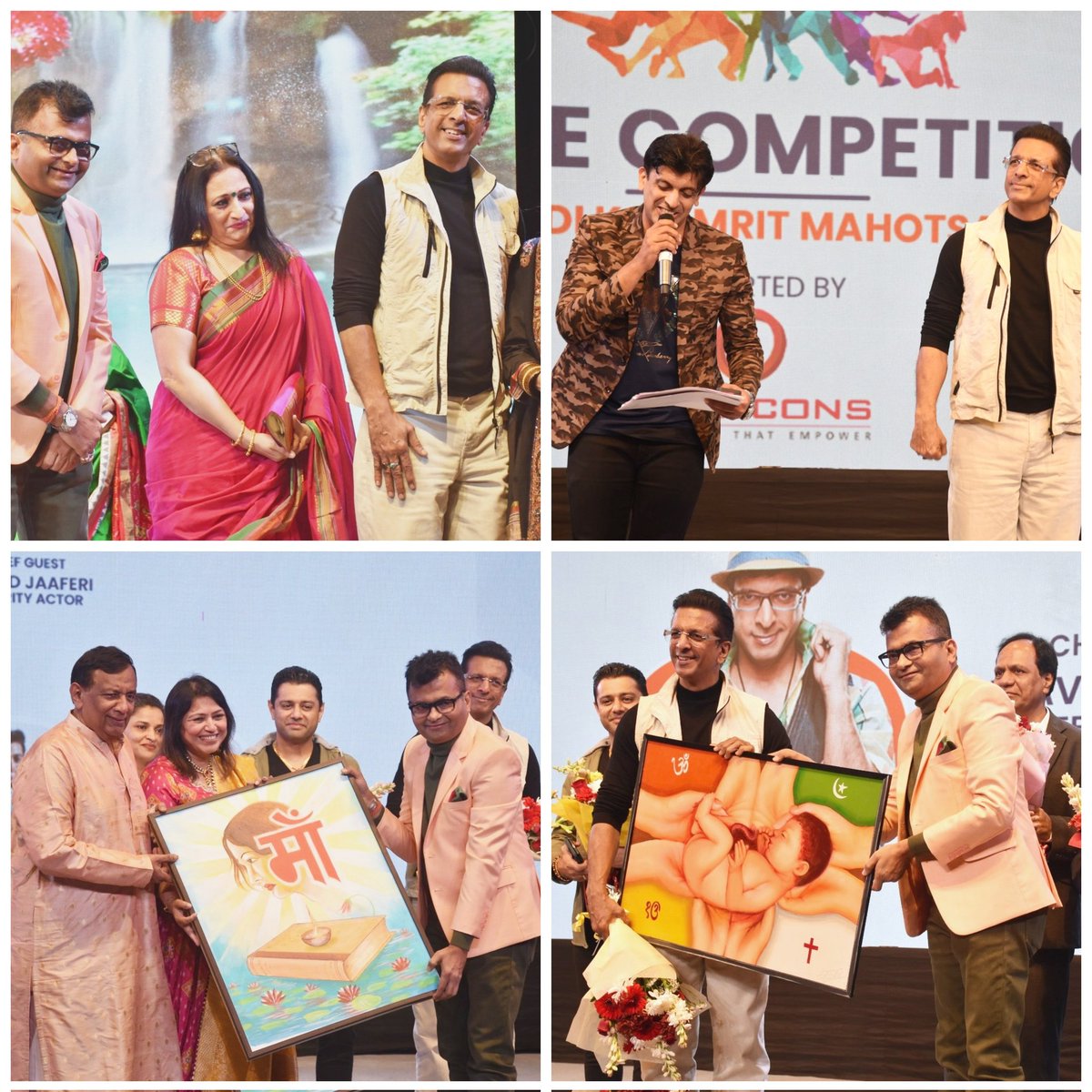 AneelMurarka's tweet photo. Honoured Guest at #JoshFoundation's Inter-school #DanceCompetition "Azadi Ka Amrit Mahotsav" performed by #HearingImpaired Children

Presented two paintings of Mother &amp; Child as a tribute. Founders Dr Jayant Gandhi &amp; Ms Devangi Dalal are truly Inspirational Humans🏆🕺💃👯‍♂ https://t.co/Yxm0OOMhx4