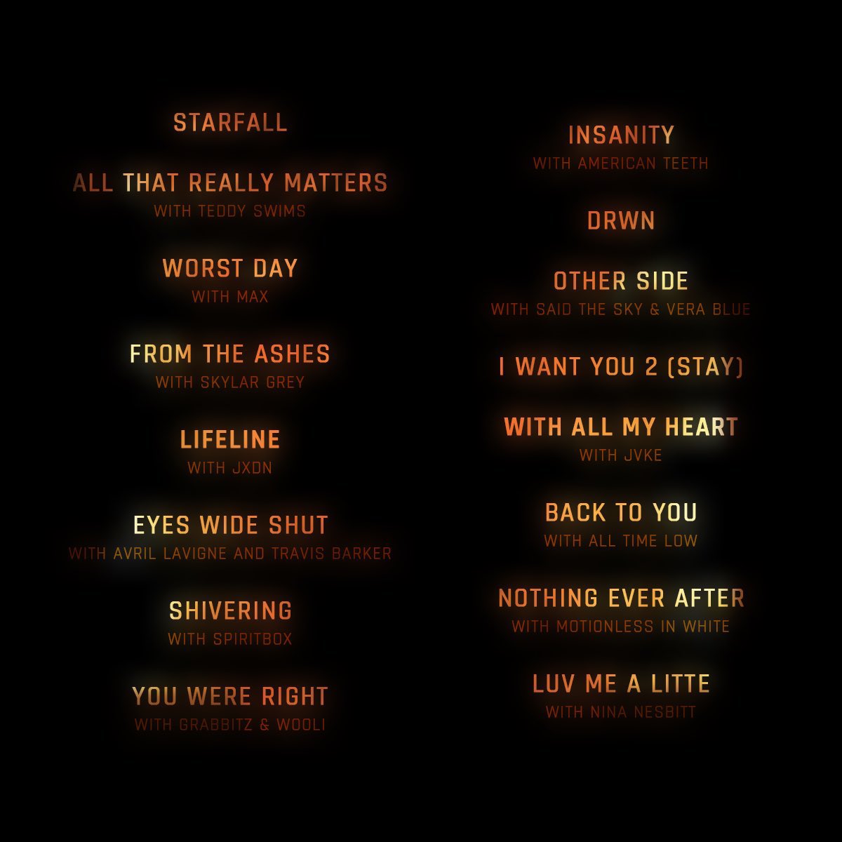 Music_News_Net_'s tweet photo. ILLENIUMが4月28日(金)にリリースするニュー・アルバム『ILLENIUM』のトラックリストを公開！

Avril Lavigne、All Time Low、Travis Barker、JVKE、MAX、Skylar Grey、Nina Nesbitt、Wooli、Grabbitz、Said The Skyなどとの共作を含む全16曲を収録した初のセルフタイトル・アルバムとなっています！ https://t.co/Ms6df5h4oT