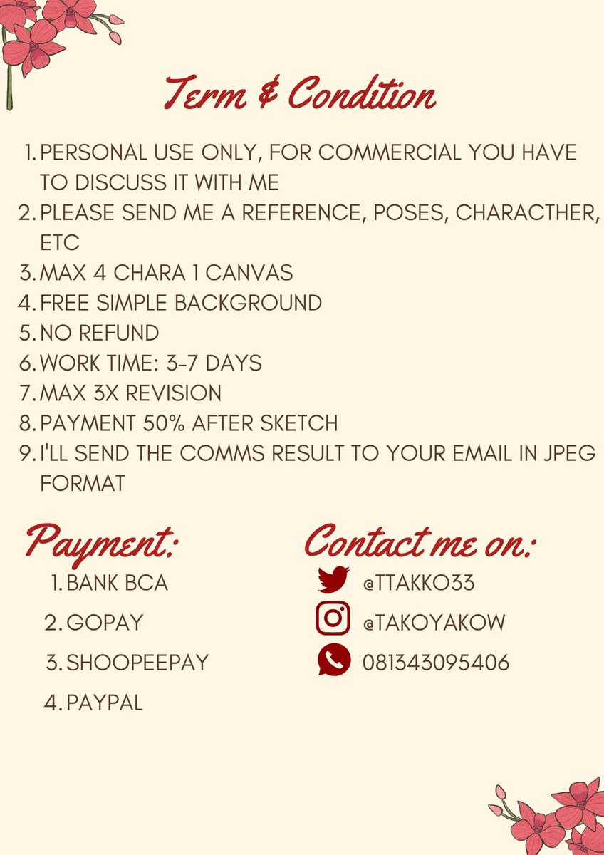 ttakko33's tweet photo. [RTs and Likes are highly appreciated 🙏❤️]

Helloo! I’m Tako. I’m OPEN FOR COMMISSIONS with this style 

DM me for orders, and feel free for asking any info about my commission
Thank you! 🥰

#opencommissions #ArtCommission #commissionSheet #commissionopen https://t.co/4RNQjV793h