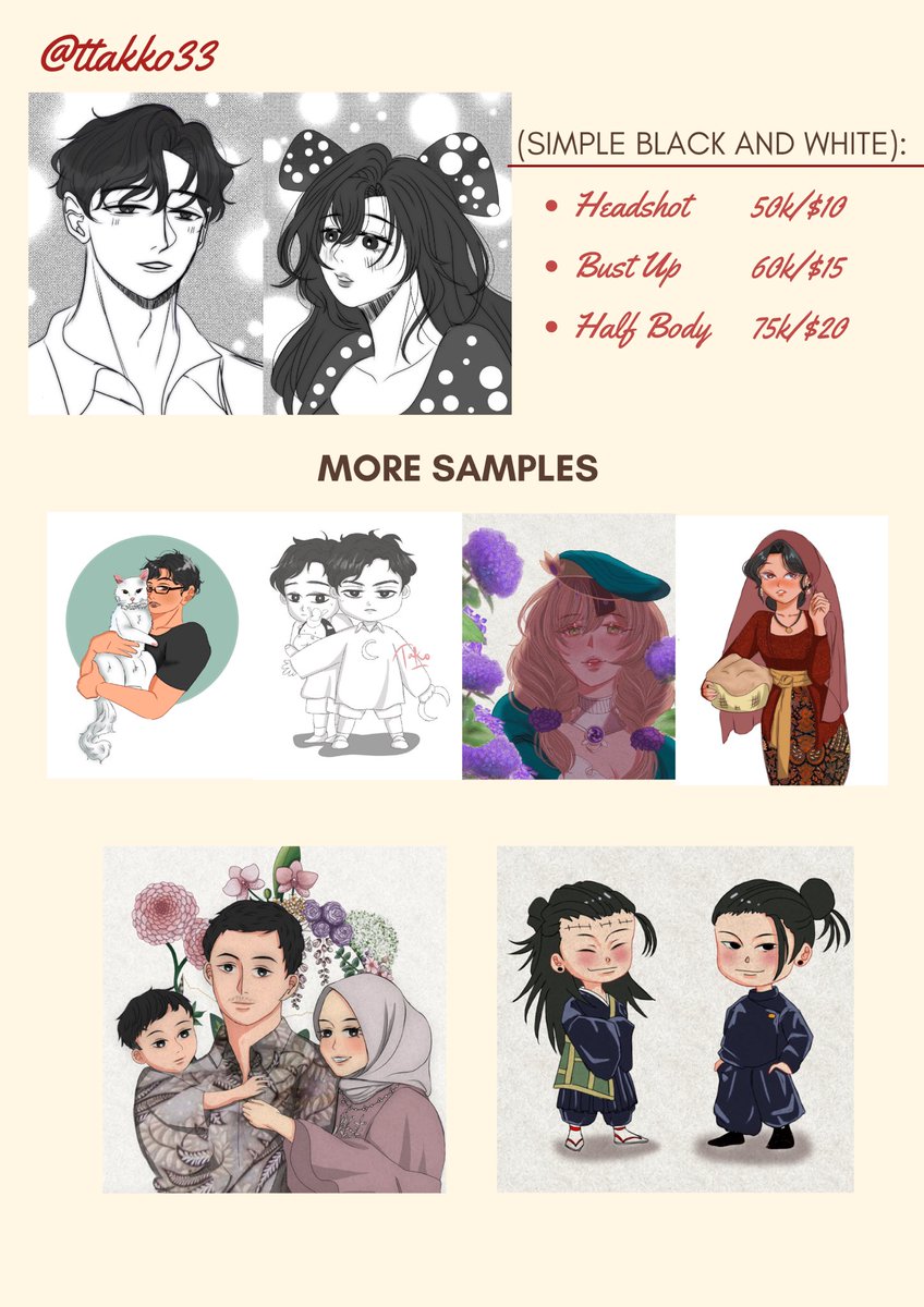 ttakko33's tweet photo. [RTs and Likes are highly appreciated 🙏❤️]

Helloo! I’m Tako. I’m OPEN FOR COMMISSIONS with this style 

DM me for orders, and feel free for asking any info about my commission
Thank you! 🥰

#opencommissions #ArtCommission #commissionSheet #commissionopen https://t.co/4RNQjV793h