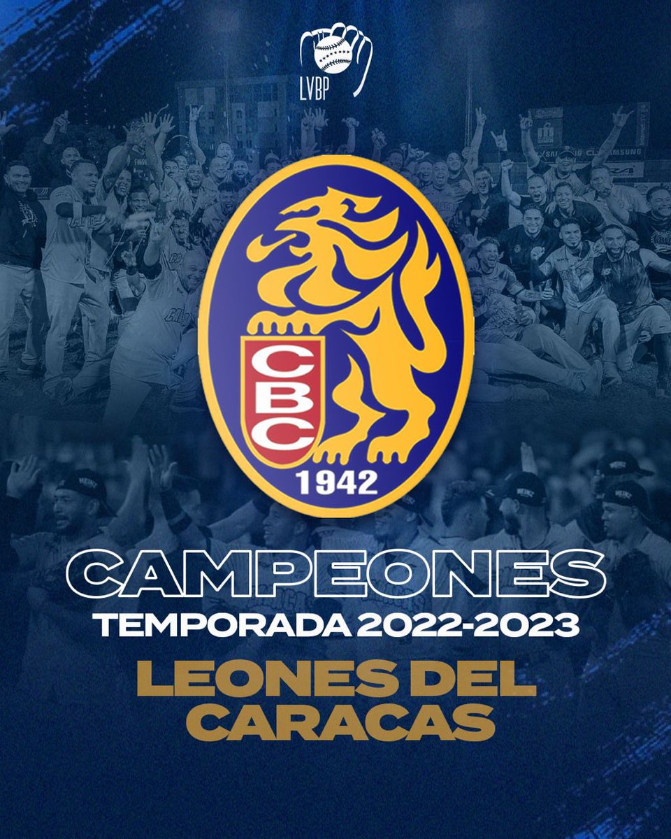 Los #Leones 🦁 dominaron el campeonato 2022-2023. 1er lugar en Ronda Regular, 1er lugar en el Round Robin y ahora ganan la #GranFinal 🇻🇪⚾️ a #Tiburones 🦈