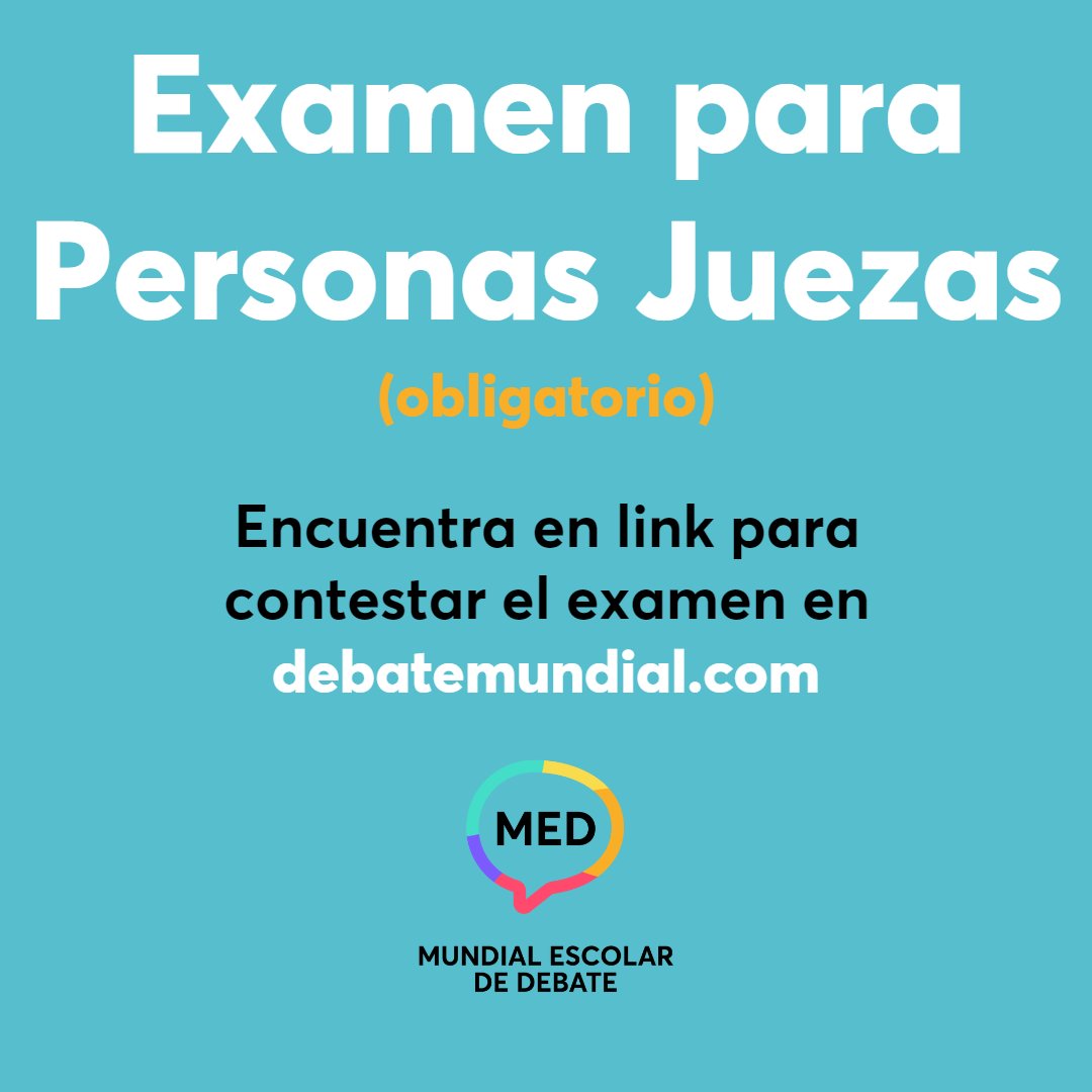 ¿Cómo estudiar? 🤓📖Lean el Manual de Personas Juezas y Debatientes, también disponible en debatemundial.com