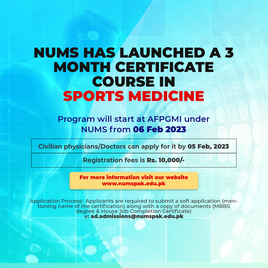 NUMS Official on Twitter "NUMS Certificate in Sports Medicine