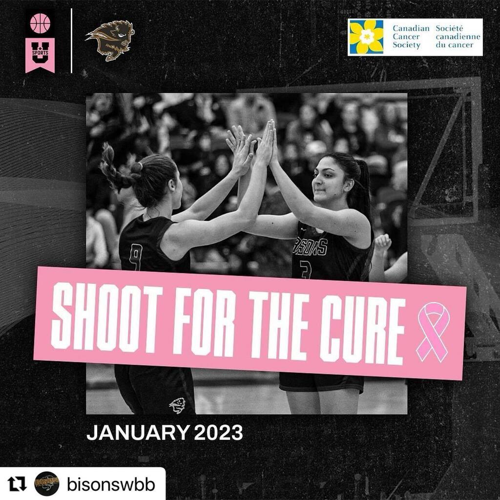 <a href="/bisonswbb/">Bisons Women's Basketball</a> 
・・・
It’s time to Shoot for the Cure🎀

Our team is participating in Shoot for the Cure to support the mission of the Canadian Cancer Society. Our goal is to raise 2000$ to help fund leading-edge cancer research, improve treatment, prevent … instagr.am/p/CoEMDOhOtSe/