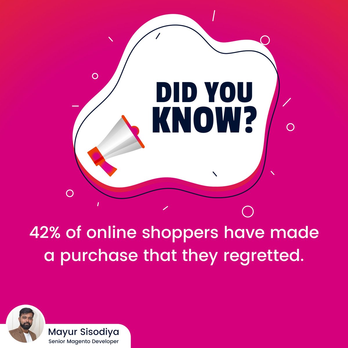 DID YOU KNOW ❓

42% of online shoppers have made a purchase that they regretted.

#didyouknow #didyouknowfacts #ecommercefacts #researchstudy #factsdaily #factlovers #dailyfacts #instafacts #worldfacts #realfacts #amazingfacts #coolfacts #interestingfacts #truefacts
