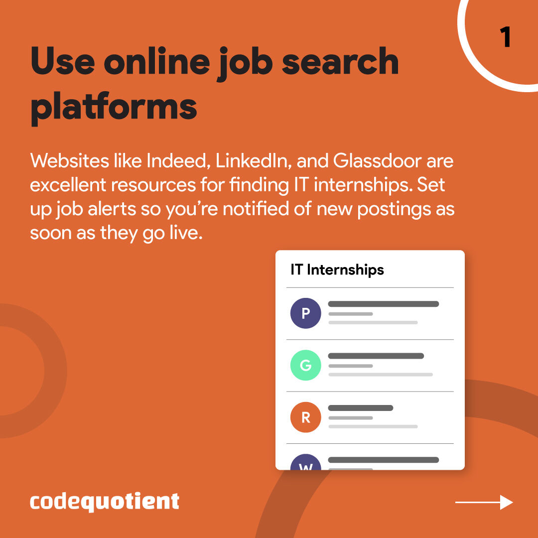 CodeQuotient's tweet image. Landing your dream IT internship in 2023 doesn't have to be a daunting task! Use these tips to make your search easier.
#CodeQuotient #SuperCoder #SuperCodersProgram #Coding #Programming #IndustryTraining #JobReady #ITInternships