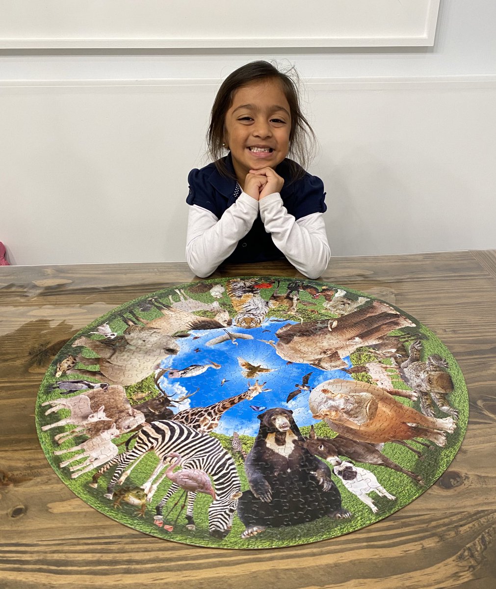 She pretends she doesn’t know her kindergarten star words, but can do a 700 piece round puzzle?! #MyGirl is one #SmartCookie! Love this side of her but also need to motivate her to read.