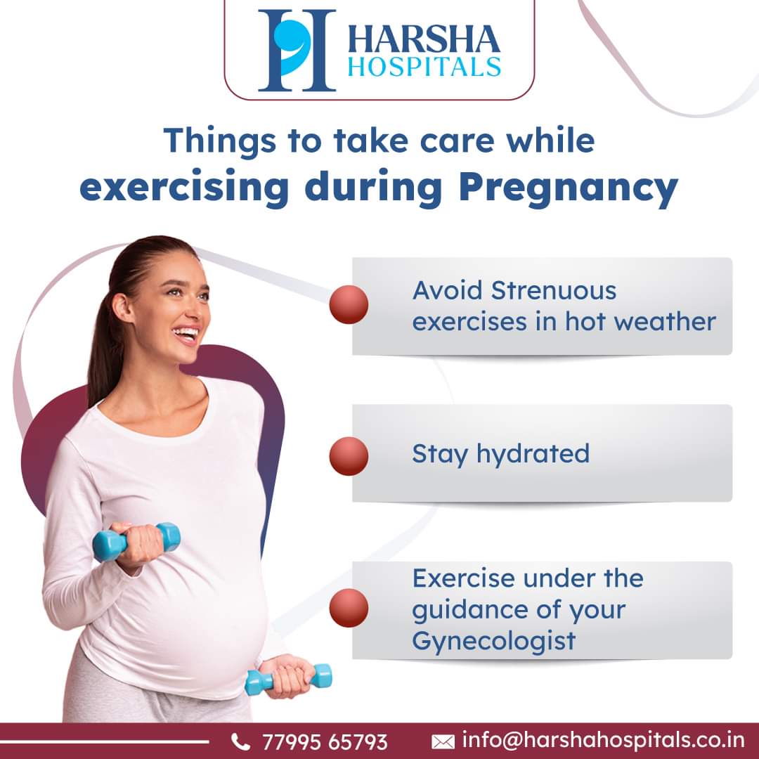 harsha_hospital's tweet image. Exercise during Pregnancy strictly has to be done as advised by the doctor and certain precautions during training are necessary to not disturb the baby inside!

#pregnancy #pregnancyyoga #pregnancyexercise  #pregnancyjourney  #HarshaHospitals #maternityhospital #Hyderabad