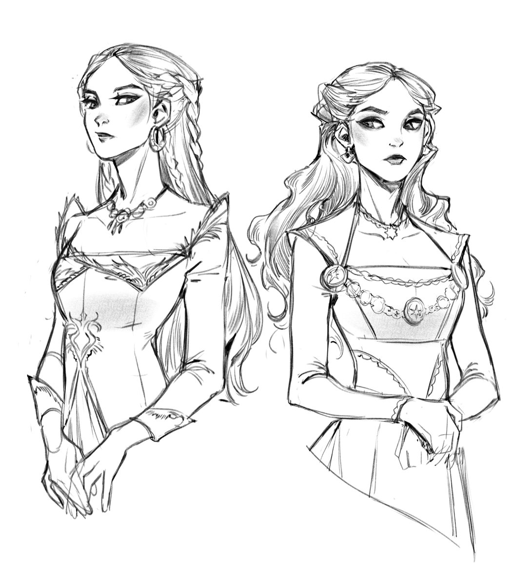 KaneScribbles's tweet photo. Rhaenyra&amp;Alicent https://t.co/sq2WtGnLDW