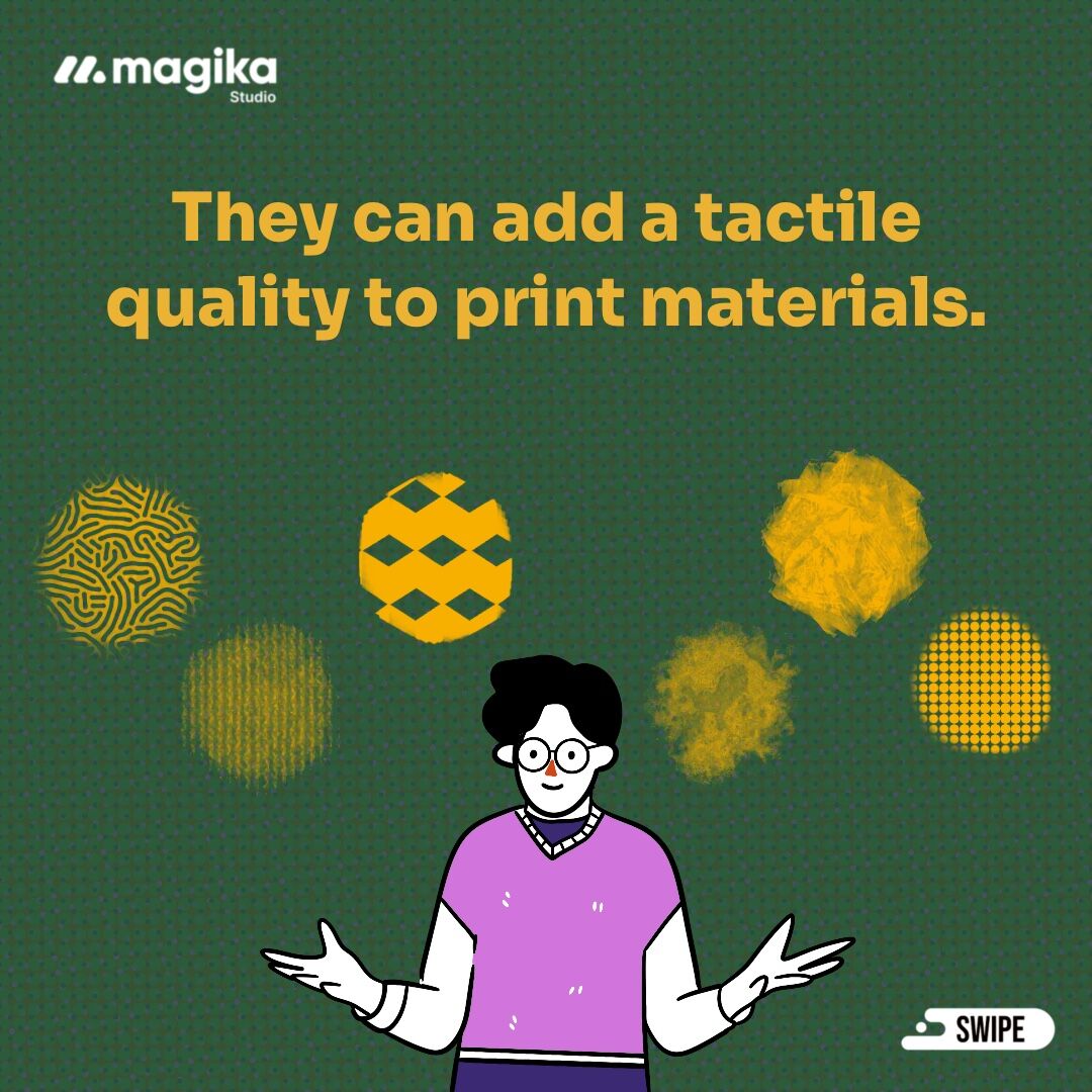 magikastudio's tweet image. Texture and pattern enhance visual appeal and bring designs to life. So why settle for a plain design when you can have one that&apos;s dynamic and engaging? Make your designs pop with the addition of texture and pattern 💥 #DesignEnhancement