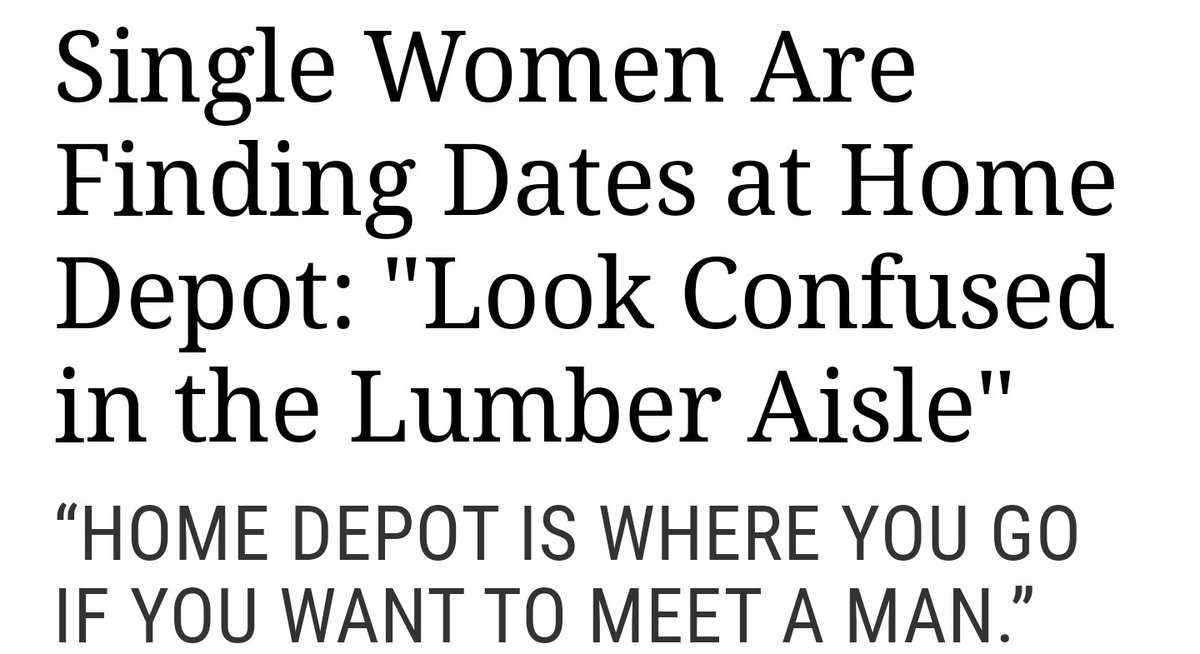 BoneKnightmare's tweet photo. #NewChallengeAlert
Single women are ditching the clubs & church to find love in wait for it......
@HomeDepot & @Lowes
Why? If a man is in a store on the lumber isle he either A owns a house or B is a contractor. Either way he has something๐๐๐๐๐ #HomeDepot #Lowes https://t.co/Ngw9Cx4sUc