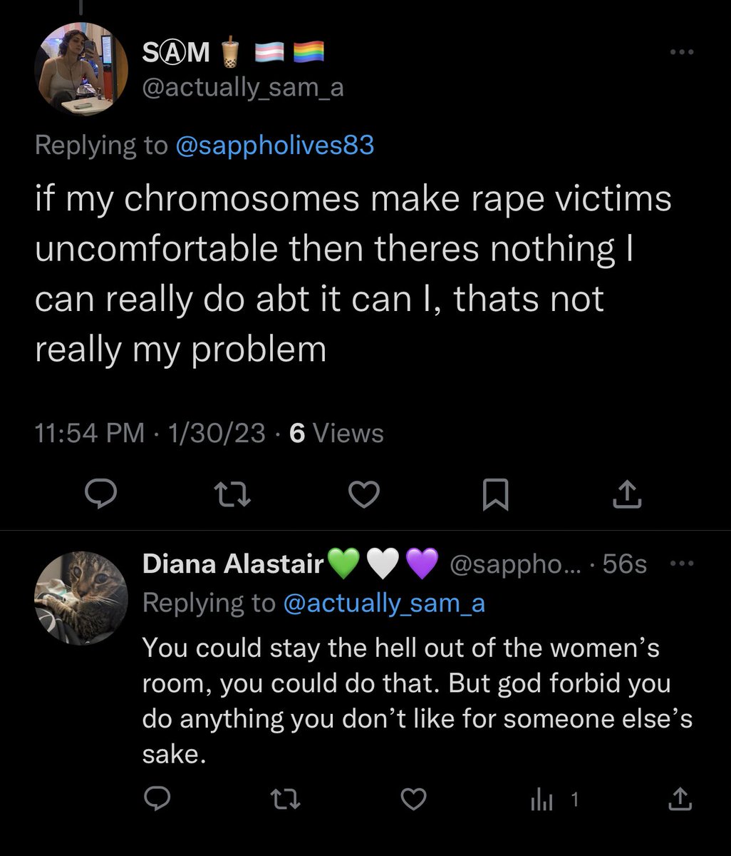 sappholives83's tweet photo. They really do think that they’re the only people on earth who matter. #TransWomenAreConMen #TransHypocrisy #womanface https://t.co/bXUkbZENwR