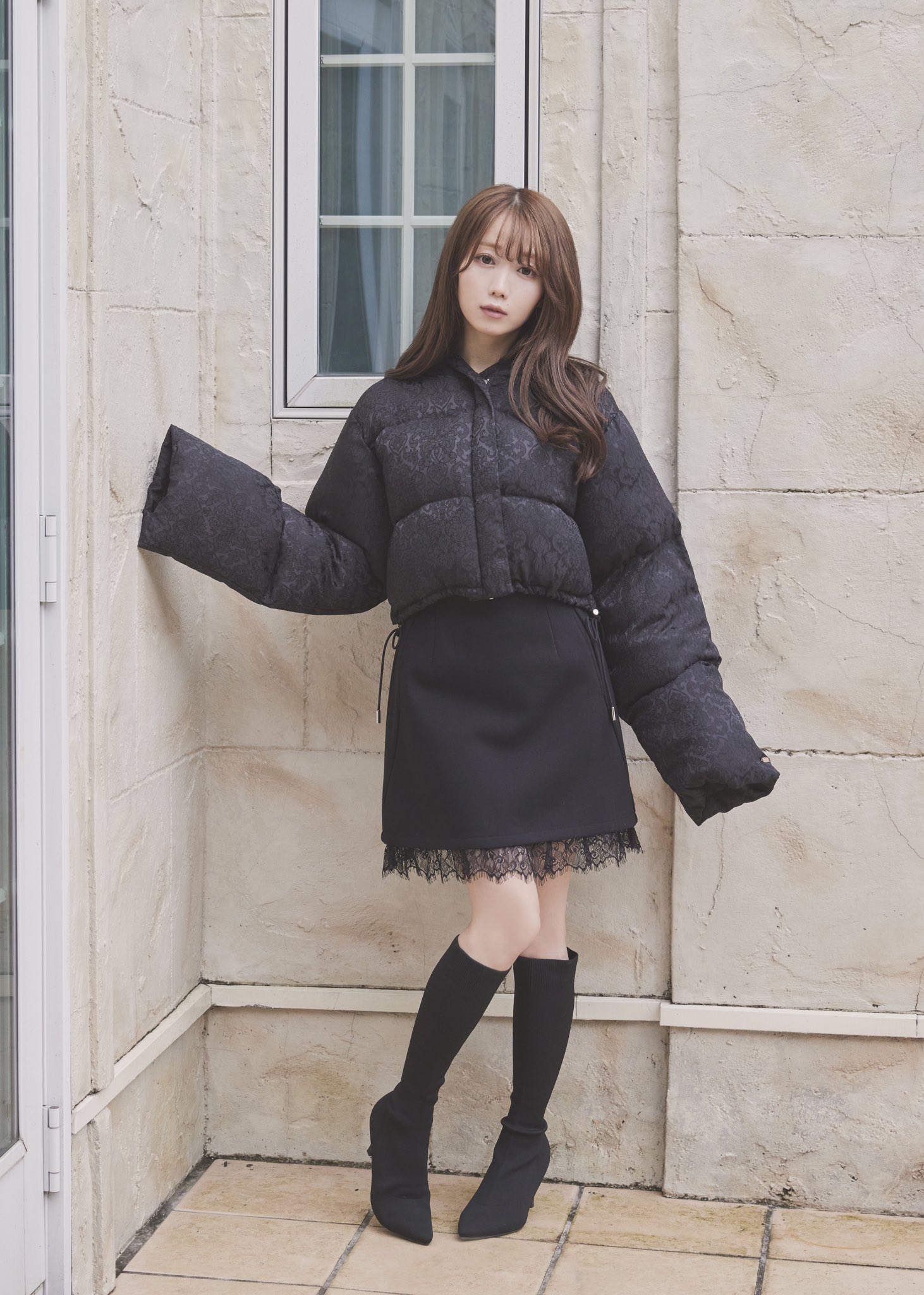 Rosé Muse jacquard down coat Rosé Muse jacquard eco down jacket