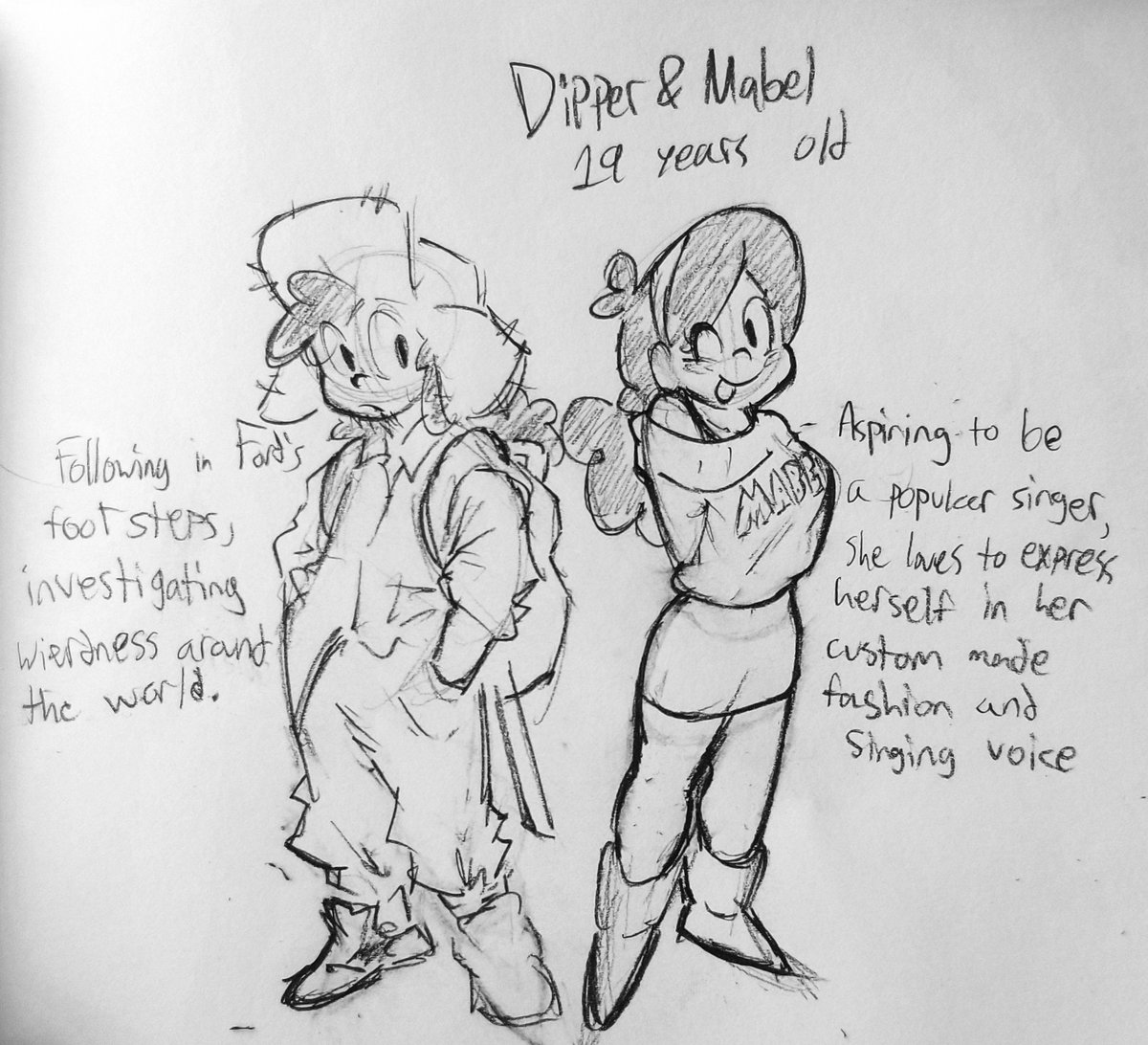 Anth on Twitter: "RT @Mstr_DJ: drew some gravity falls kids aged up in