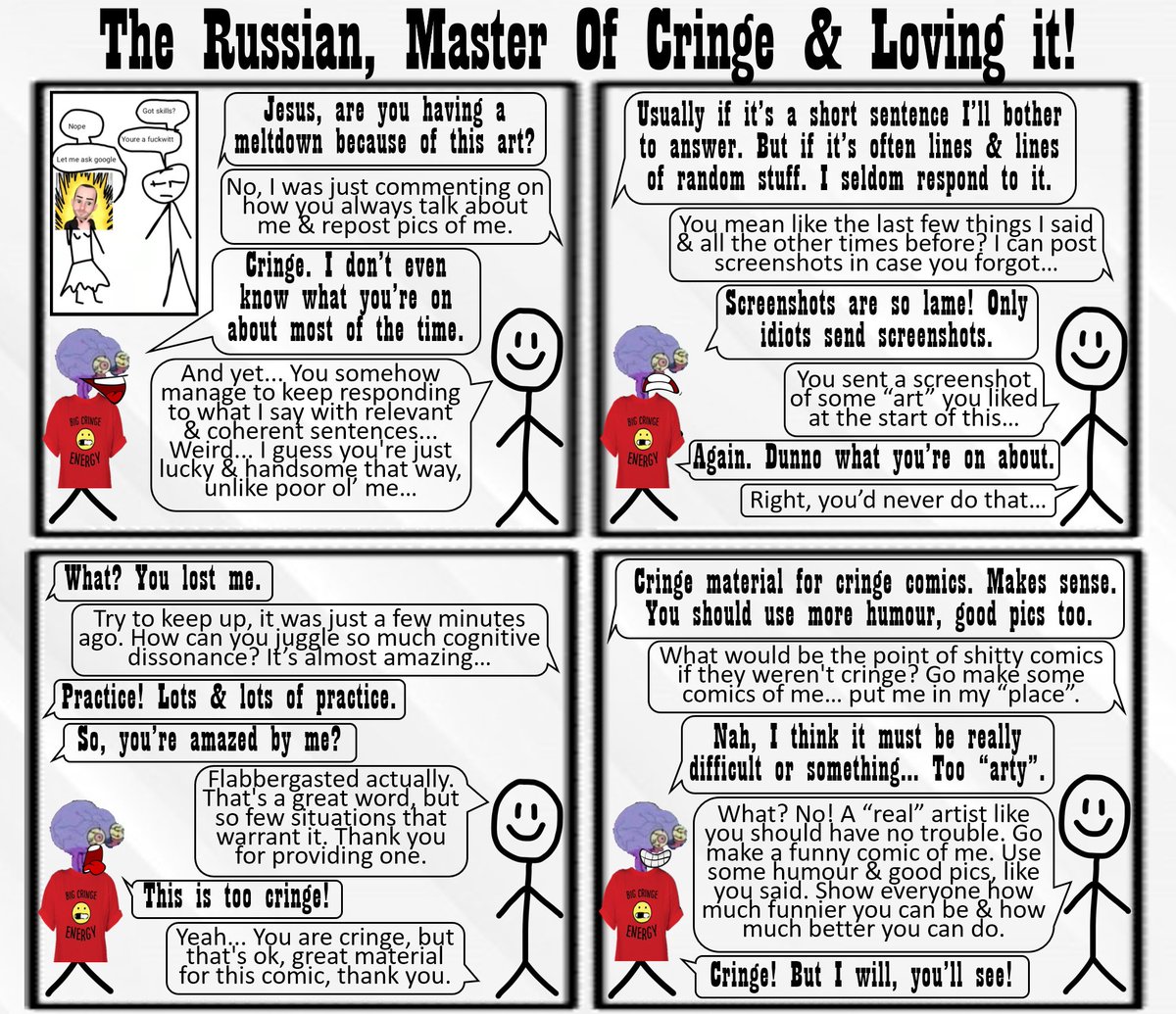 The Russian is up to his shenanigans again. This time his morry is short &amp; he's mastered the art of "cringe".