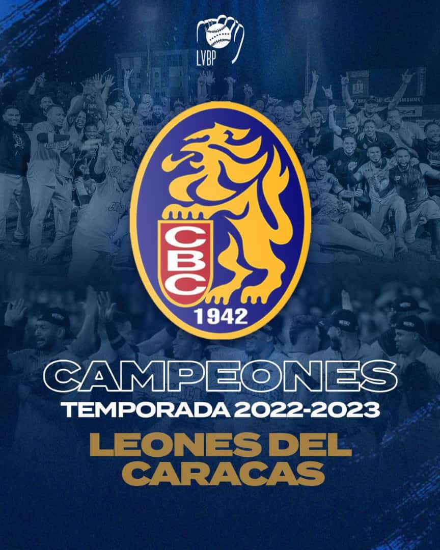 AdianezAlarcon's tweet photo. "Si no fuese caraquista, pagaría por serlo"
🤩🥳🎉
Los Gloriosos LEONES DEL CARACAS título 21 Leooooon Leooooon... Campeones 2022 - 2023

#Leones #LeonesDelCaracas #Campeones  
#LVBP @leones_cbbc #Titulo21 @caraquistas @LeonesFansClub @cronicasleones https://t.co/dqVttiwHC0