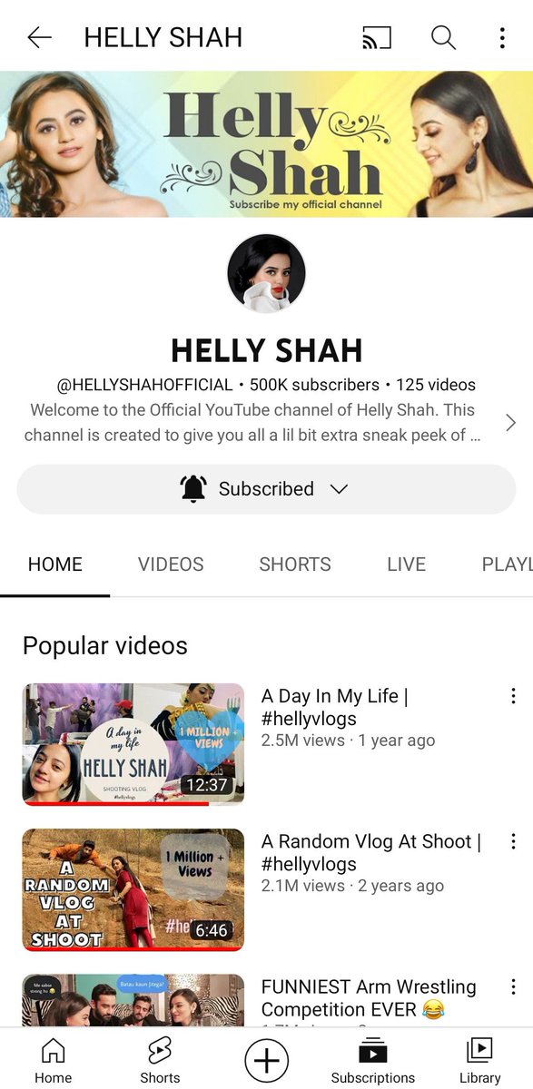 Happy 500 k ✨❤️🧿

<a href="/OfficialHelly7/">HELLY</a> 

#HellyShah #HellyKeLog #HellyHolics