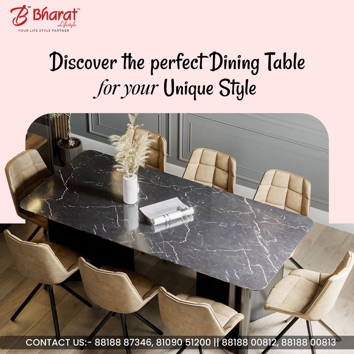 Discover the perfect Dining Table for your Unique Style 🍽️
.
.
Visit:- bharatlifestylefurniture.com/dinning
.
#diningtable #interiordesign #furniture #diningroom #homedecor #diningchair #diningtabledecor #customfurniture #dining #chair #diningroomdesign #bharatlifestyle #indore