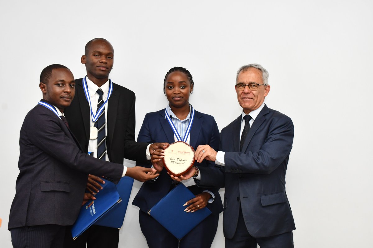 cuea_official's tweet photo. Congrats to our Law students for the great performance at the  @StrathU International Criminal Law Moot Court Competition, Jan 2023. Kenson Mutethia, Caroline Kamanthe, and David Muthukia won Best Defense Memorial and Best Overall Memorials of the competition. #ExperienceCUEA https://t.co/HgitK9WJZy