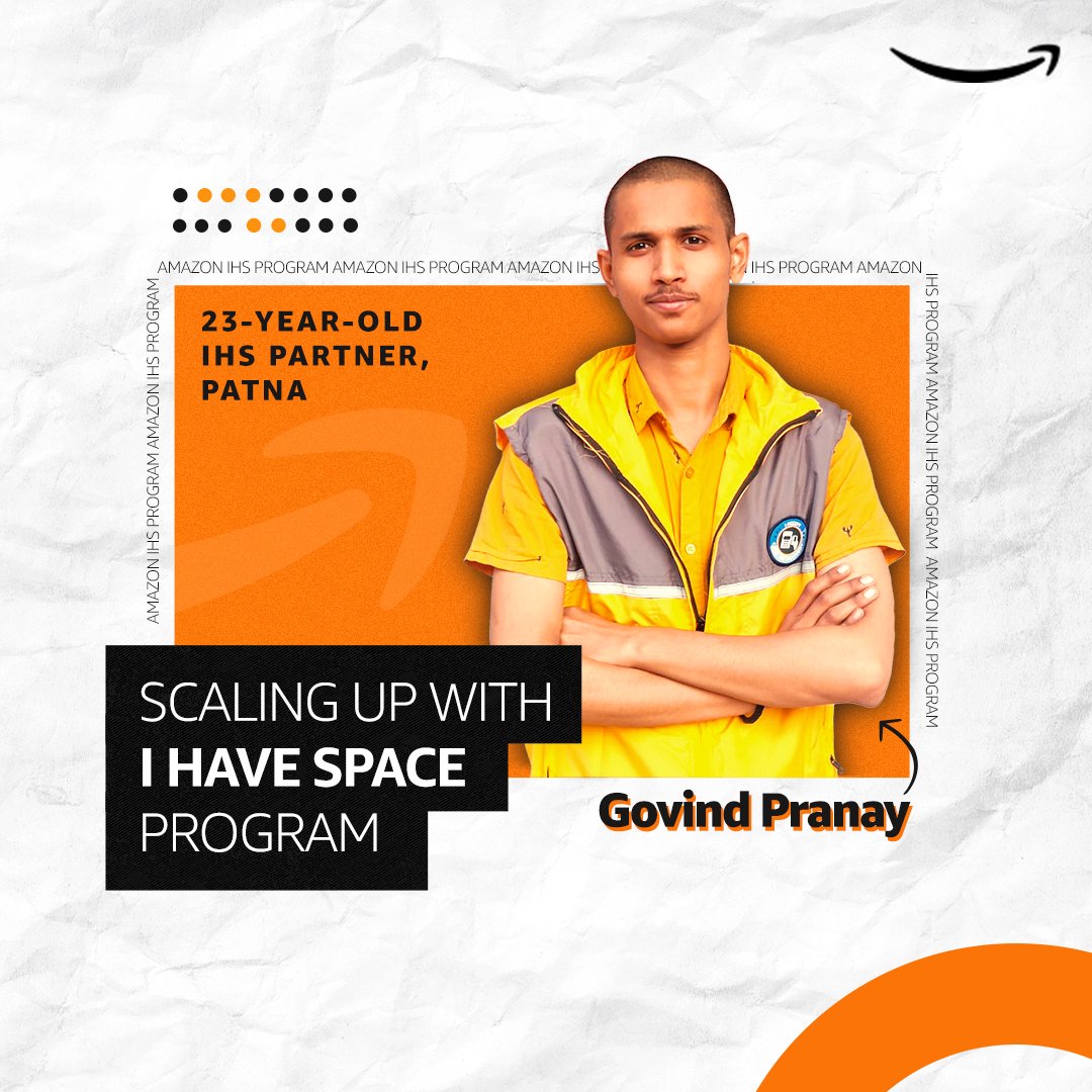 AmazonNews_IN's tweet photo. Meet Govind Pranay, a 23-Year-old boy from Patna who found success as Amazon’s #IHaveSpace partner. In addition to delivering customer packages, he also managed to scale his business, complete his graduation, and support his younger brother’s education.
https://t.co/Ls3RtkhEzQ https://t.co/0bLrJM9Rek