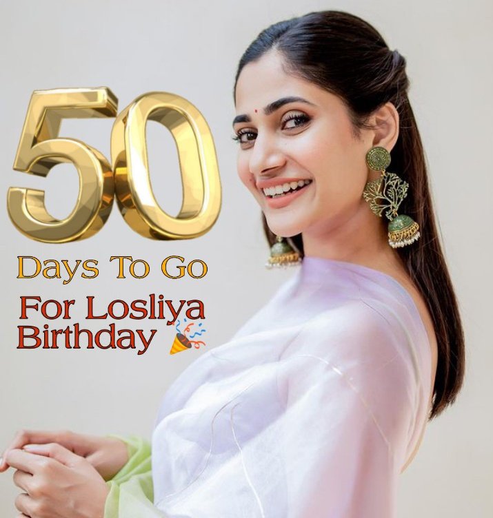 LosliyaFC's tweet photo. And the Countdown Starts✌️✨

50 Days to go for Queens Birthday 🎉

#Losliya #LosliyaMariyanesan https://t.co/4OguKcH7bI