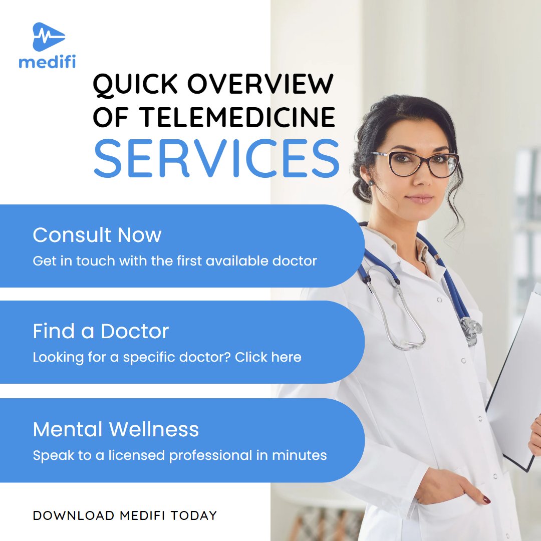 betterclinic_ai's tweet image. MEDIFI allows you to get connected to a healthcare professional easily and quickly. Upon opening the app, you are presented with these three choices, which will allow you to seek #Telemedicine assistance immediately.

Download MEDIFI today for FREE!

#Telehealth #ConsultFromHome