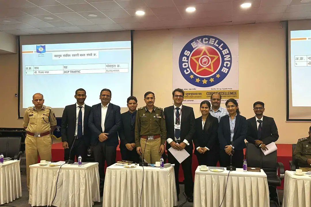 SIBMPune's tweet photo. Students of SIBM Pune, with the Consulting and Strategy Club received a coveted opportunity to participate in the high-level meet on Traffic Congestion in the city of Pune at the Police Commissioner Office, Pune. 

#SIBMPune #ConsultingAndStrategyClub #TrafficManagement https://t.co/iafPjDNBUZ