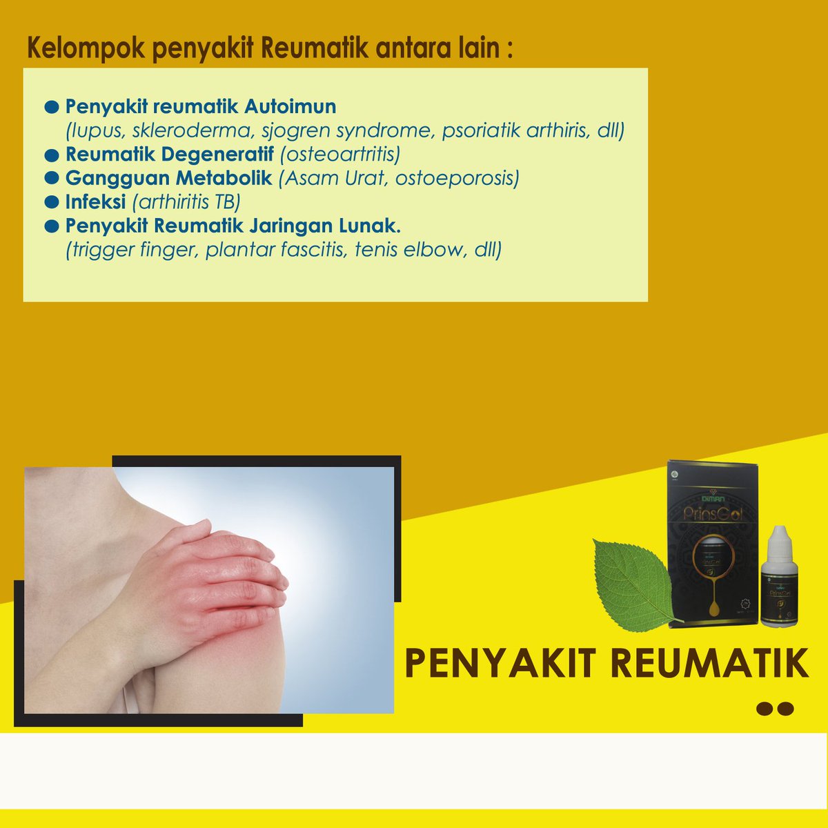 Kenali berbagai gejala reumatik, dan atasi dengan Prinsgold
