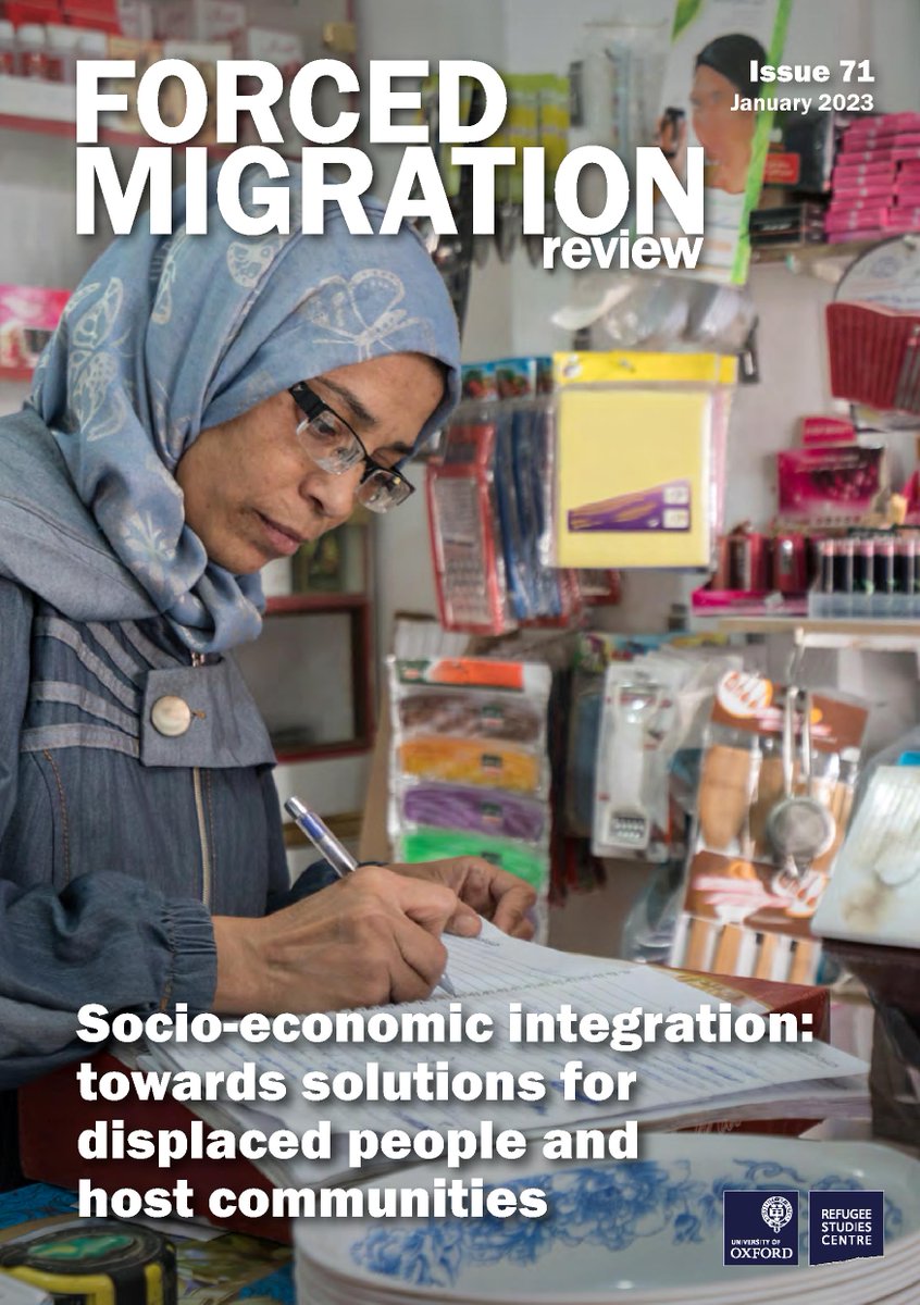 FMR 71 now online in English! 

Our latest issue on ‘Socio-economic integration: towards solutions for displaced people’ is available in pdf or html format here: fmreview.org/issue71 

#Refugees #Displacement #IDPs