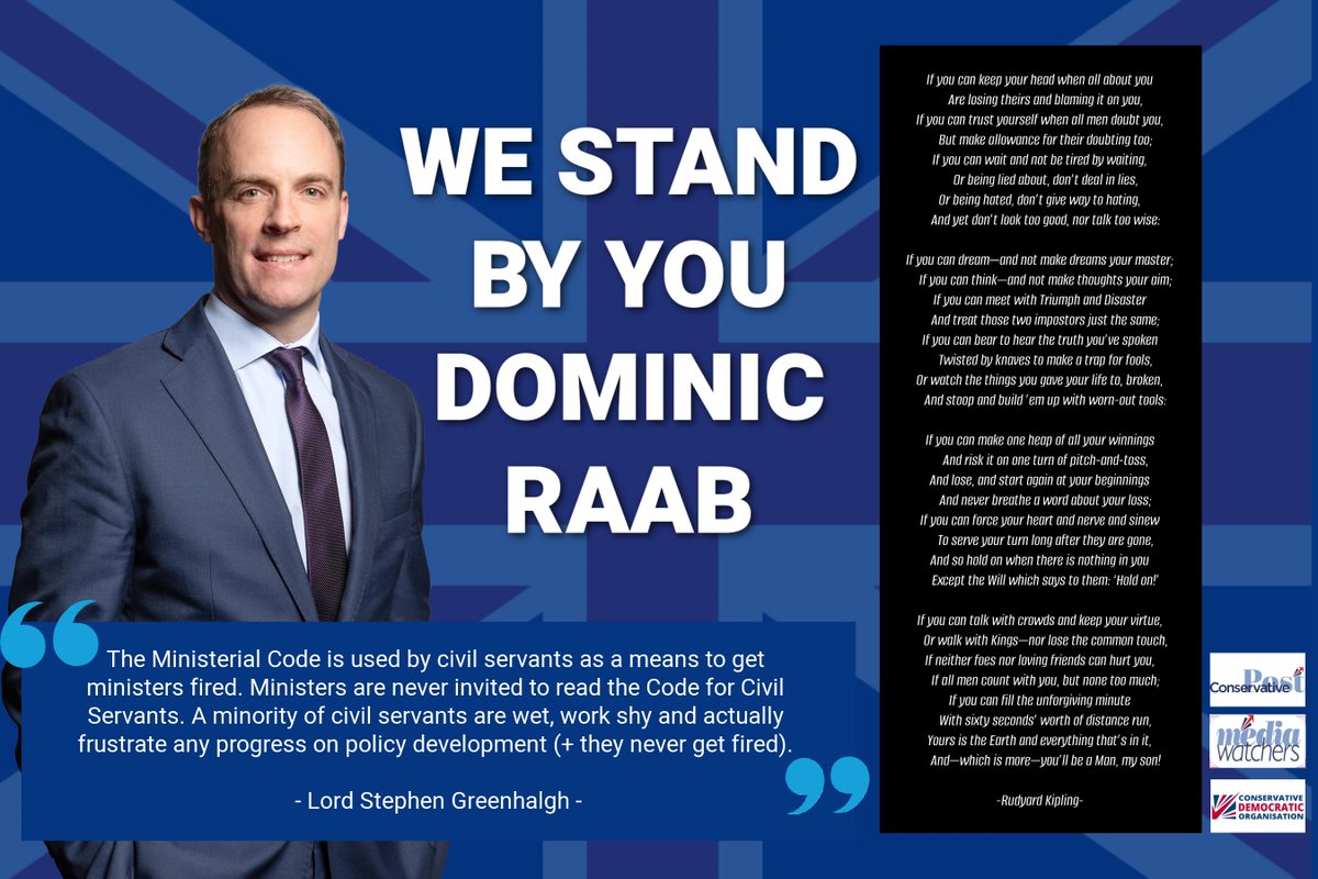 The left are gunning for you because you are standing up against socialism and promoting proper conservative values. 

We stand by you @DominicRaab. 🇬🇧

#Conservatives #DominicRaab #WESTANDBYYOU