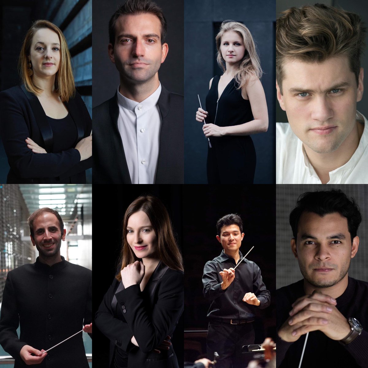 📣 Meet the Excellent Eight! 📣

We're pleased to announce the shortlisted candidates for this year's @conductorscomp! 

🎵 Chloé Meyzie
🎵 @urbinaconductor 
🎵 @zajaconductor 
🎵 Bjarni Frímann
🎵 @K0Terzakis 
🎵 Charlotte Polti
🎵 Euan Shields
🎵 @AbnerPadrino