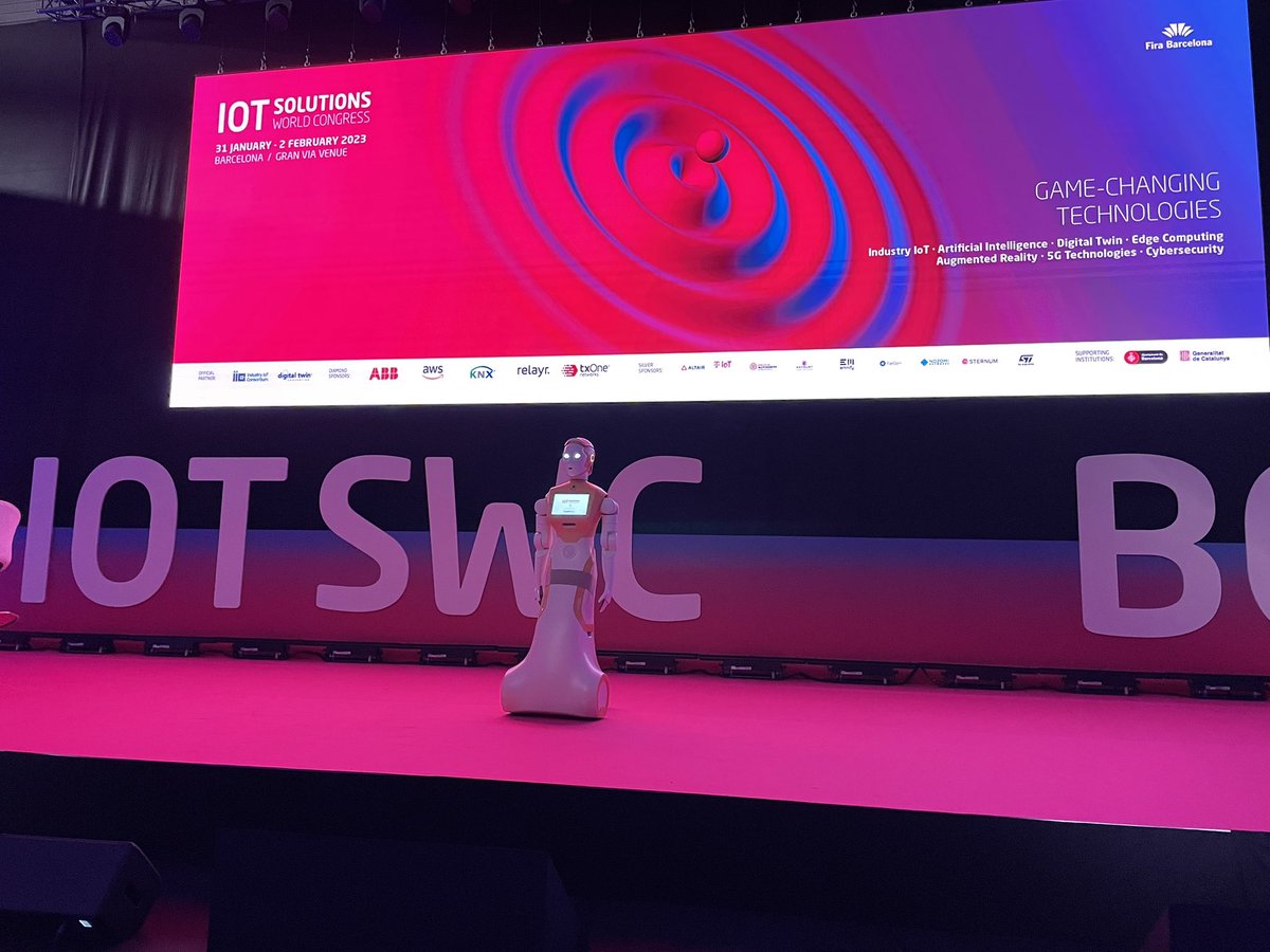 Hello from Barcelona! I’m here with <a href="/TechInformed/">TechInformed</a> at <a href="/IOTSWC/">IOT Solutions World Congress</a> - Todays talks I’ll be sitting in consist of Industry 5.0, smart buildings, and a little bit of sustainability 🍃 (not all hosted by robots 🤖)