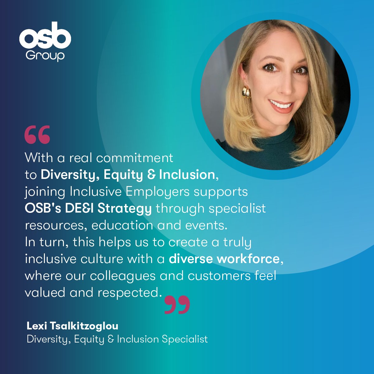 OSBGroupUK's tweet image. OSB Group has joined over 400 organisations as a member of @IncEmp, the UK’s leading membership organisation for employers committed to creating truly #inclusive workplaces ✅

#TogetherWeProsper #Inclusion