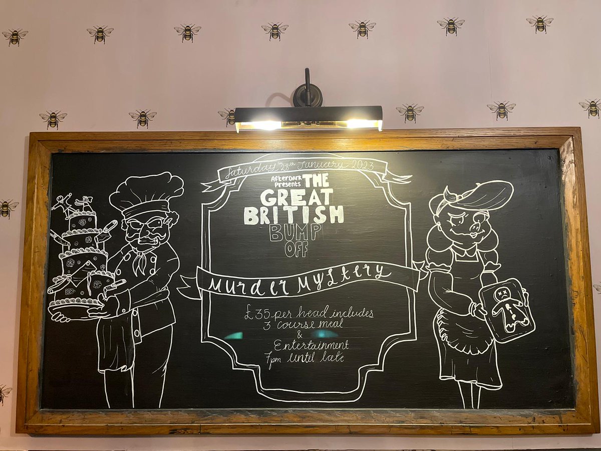 A team member at the <a href="/ribchester_arms/">RibchesterArms</a> drew this for the Murder Mystery evening! Love it! 😍