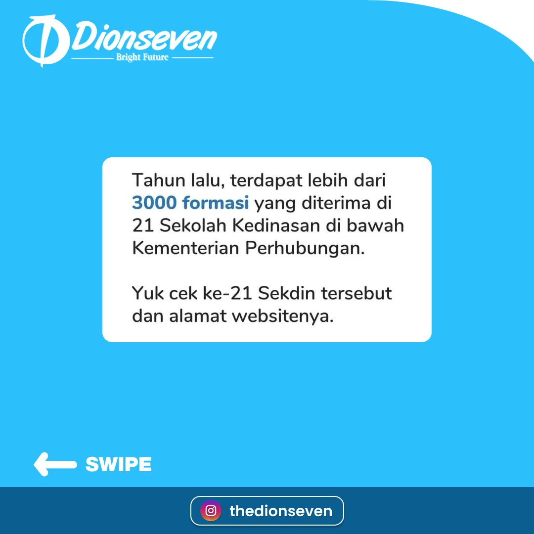 brainproid's tweet photo. Kemenhub adalah Kedinasan dengan kuota penerimaan terbesar karena dibawahnya terdapat 21 sekolah kedinasan #kedinasan #bimbelkedinasan #sttd https://t.co/ULRQph02Xu