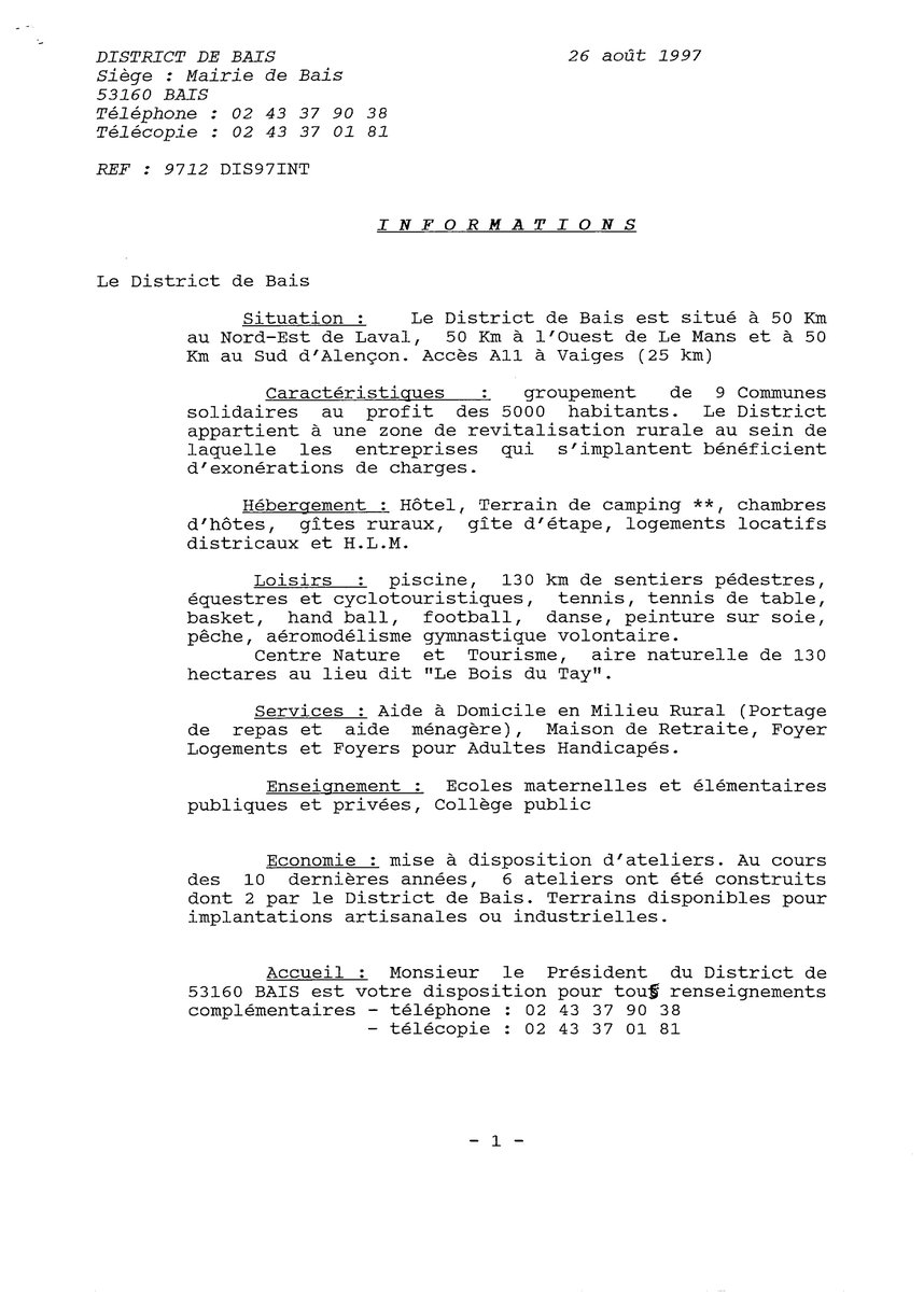 lescoevrons's tweet image. 🎂🎉 #10ansCoëvrons #archives - Le SIVM de #Bais créé en 1965, se transforme en district le 13 novembre 1991 puis en Communauté de communes en 2002.  
👉 Retrouvez toutes les infos par ici : swll.to/G2ClR