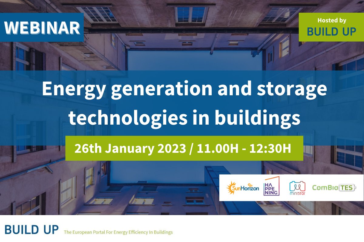 #HappeningEUproject: Amazing #webinar discussing about energy generation #heating, #cooling, #thermalenergy with sister project like @SunHorizonEU, @MiniStorH2020, @combiotes and organised by @EU_BUILDUP.
Watch the event again here: happening-project.eu/webinar-energy…