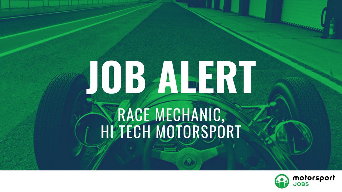 Motorsport_Jobs's tweet photo. Race Mechanic role with @Hitechmotorspor

Apply 🔗 https://t.co/nAfa18ahcB

#motorsportjobs #motorsport #jobs #jobalert #autosport #jobsinmotorsport #hiring #hitechmotorsport #preparation #restoration #historic #classic #racecar #raceteam #racesupport #mechanic #engineer https://t.co/dbS4U4F8eL