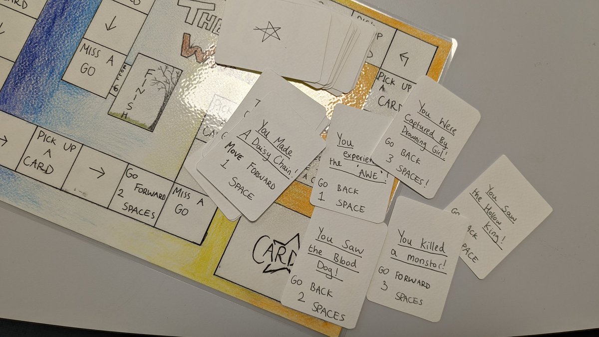 library_oa's tweet photo. Wow! We've had our first Bookbuzz challenge entry and it's set the bar high! Hanna has made an amazing board game based on The Girl In Wooden Armour by @conradwrites so much thought and effort has gone into this. Well done Hanna! @Booktrust @OAOpenAcademy https://t.co/aqIVxR0MuH
